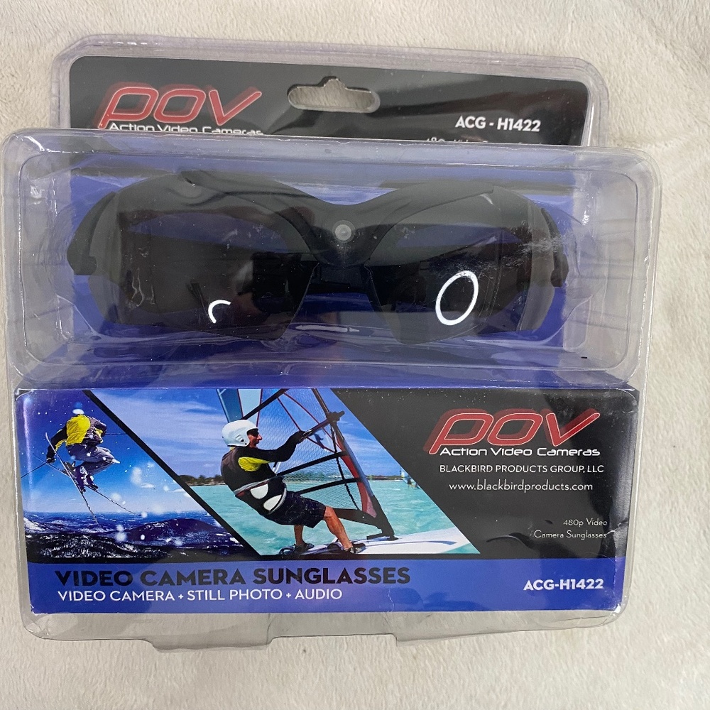 POV Video Camera Sunglasses PRO-H1524 - New In Sealed Package